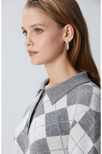 Network Silver Kadın Taşlı Küpe