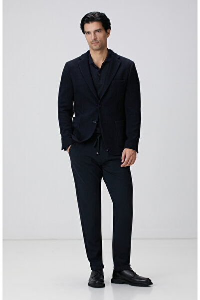 Network Lacivert Örme Pantolon