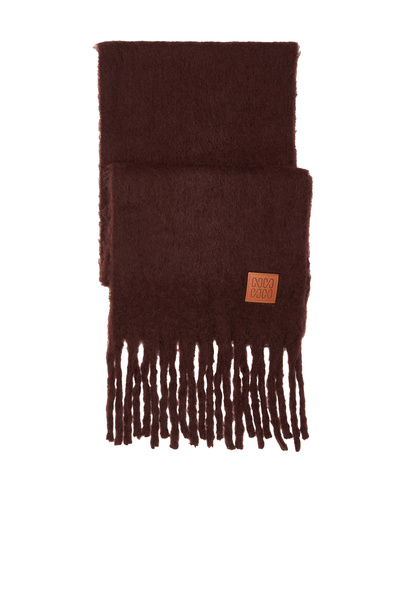 Network Koyu Kahverengi Kadın Yün Karışımlı Atkı