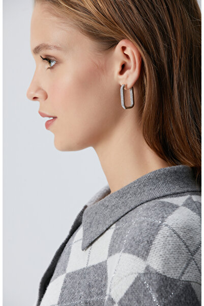 Network Silver Kadın Taşlı Küpe