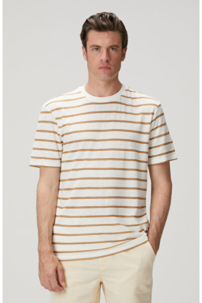 Network Kırık Beyaz Keten Karışımlı T-shirt