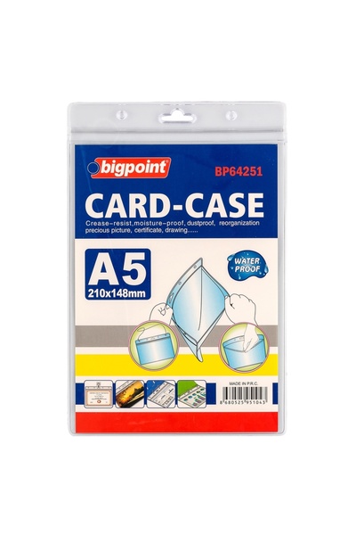 Bigpoint Locked Card Bag Vertical A5 (148X210Mm) X 10 Pieces