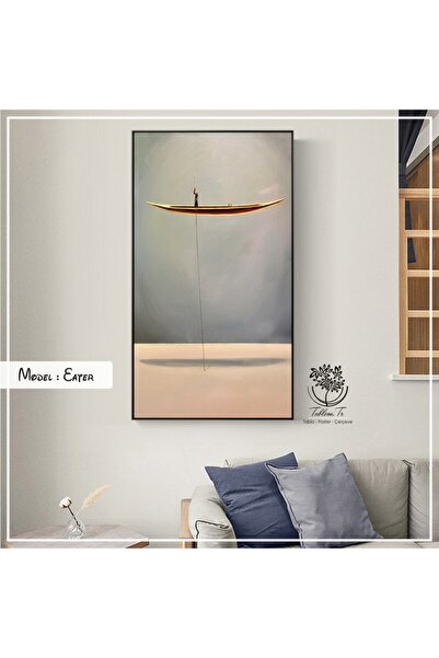 Tablomtr Eater - Dijital Baskılı Siyah Metal Çerçeveli Gerçek Camlı Tekli Dekoratif Tablo