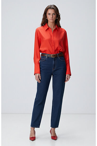 Network Limited Kırmızı İpek Twill Gömlek