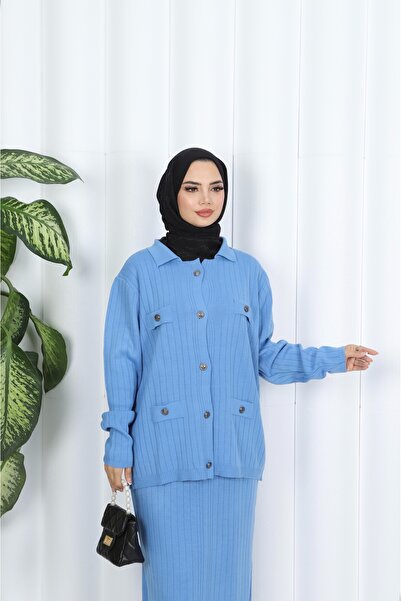 NİSUM MODA ТРИКОТАЖНИЙ КОМПЛЕКТ З КОШТІЛЬНИМИ ДЕТАЛЯМИ