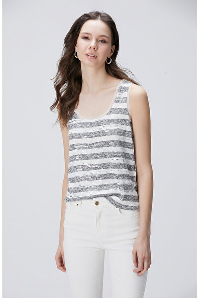 Network Beyaz Gri T-shirt