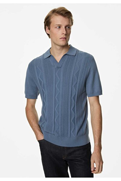 Marks & Spencer Kısa Kollu Örme Polo Yaka T-Shirt
