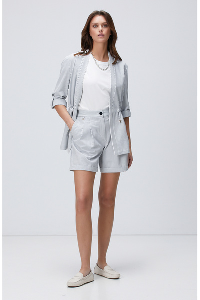 Network Lacivert Beyaz Şort