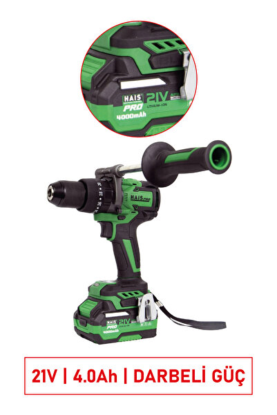 Hais Haispro RB-DB2109 21V 4.0Ah Akülü Darbeli Vidalama Seti | Profesyonel Güç ve Dayanıklılık