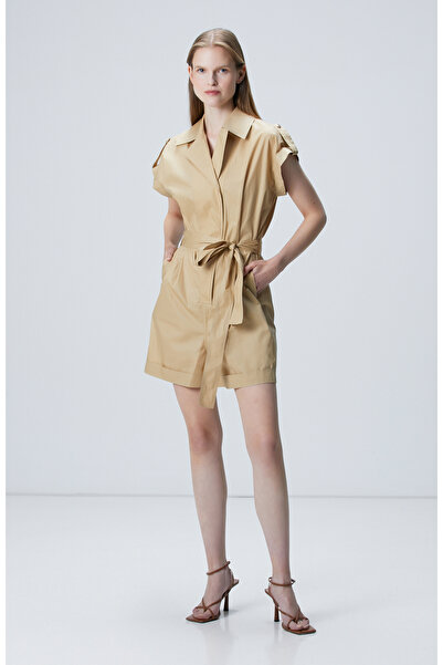 Network Açık Bej Kemerli Tulum