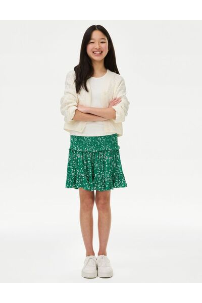 Marks & Spencer Çiçek Desenli Mini Etek (6-16 Yaş)