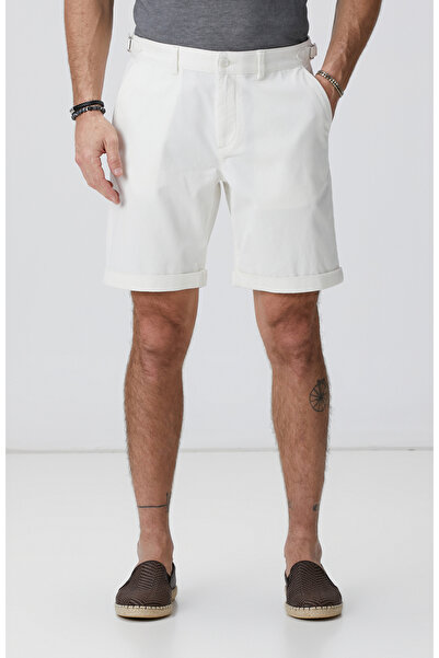 Network Kırık Beyaz Diyagonal Şort