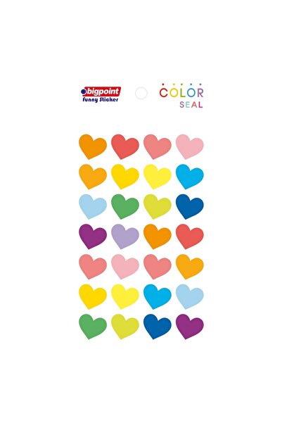 Bigpoint Autocolant Inimi Multicolore 3 x 15 Bucăți