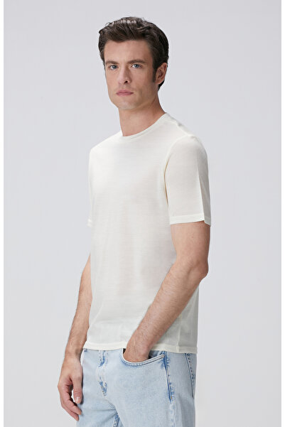 Network Limited Kırık Beyaz Yün T-shirt