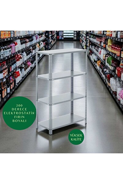 ASAFF ÇELİK RAF DOSYA RAF 31X93X93 CM 4 RAFLI 200 DERECE ELEKTROSTATİK FIRIN ...