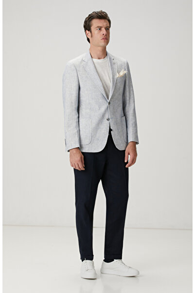 Network Kırık Beyaz Keten Karışımlı T-shirt