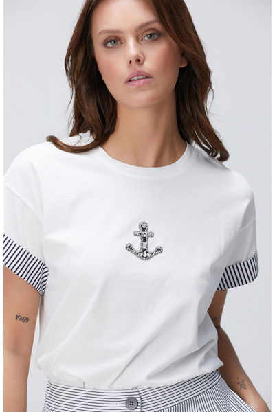 Network Kırık Beyaz T-shirt