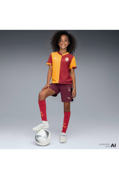 Puma Galatasaray S.K. 25-26 Kids Red Soccer Shorts
