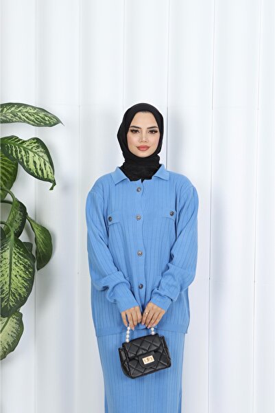 NİSUM MODA ТРИКОТАЖНИЙ КОМПЛЕКТ З КОШТІЛЬНИМИ ДЕТАЛЯМИ