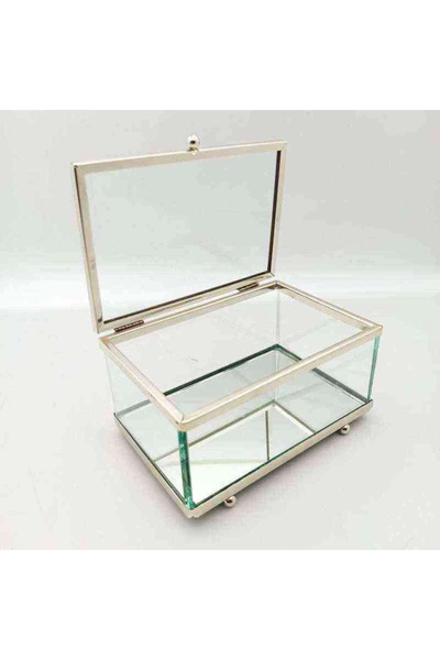 RetroLazer صندوق ديكور روز بوكس مقاس 15x10x7 سم فضي