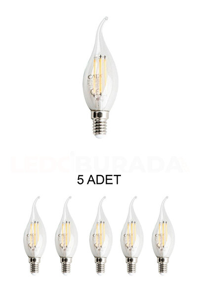 Cata Ct-4073 Dimlenebilir Led Kıvrık Buji Ampul Günışığı 4W - 5’li Paket