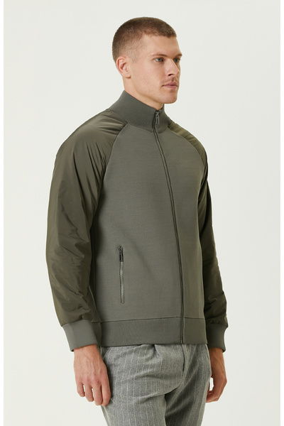 Network Haki Kolları Garnili Triko Mont