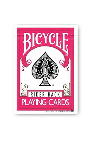 Bicycle Rider Back Standard Pink Playing Card