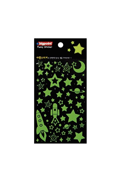 Bigpoint Autocolant Fosforescent Spațiu x 15 bucăți