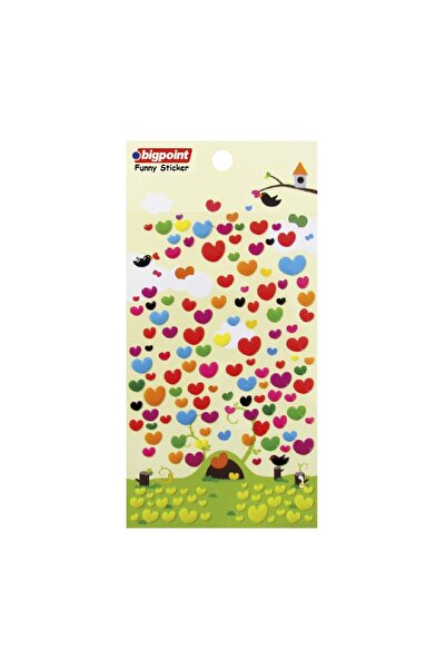 Bigpoint Autocolant Inimi Multicolore 2 x 15 Bucăți