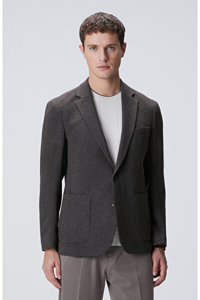 Network Kahverengi Yün Kaşmir Karışımlı Ceket