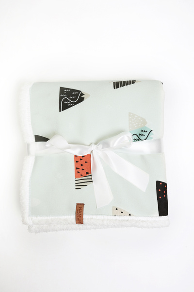 HAMUR Fluffy Baby Blanket 80X100 cm Poyraz Swaddle Stroller Double-Sided Sheep Hair Blanket 100X80