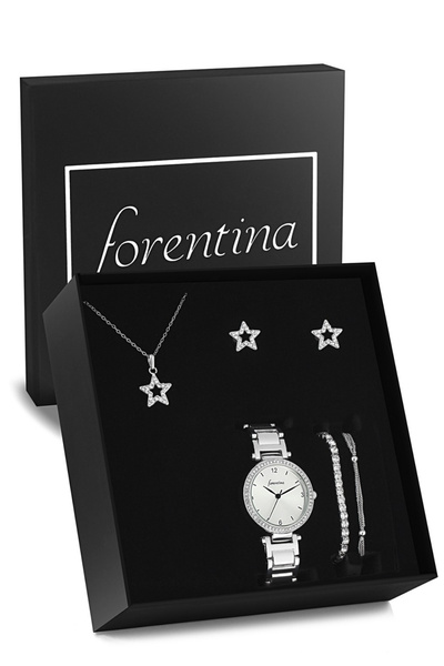 Forentina Yıldız Kolye Küpe Bileklik Saat - Hediye Seti - Ps271700tr