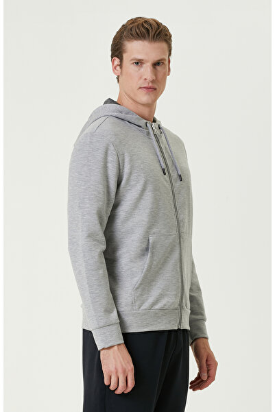 Network Gri Kapüşonlu Sweatshirt