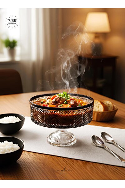 AKDEN STORE Crystal Decor Presentation Bowl / Salad Bowl / Decorative Bowl