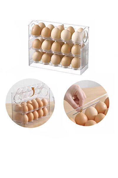 Sunplast Egg Holder, Egg Organizer, Egg Organizer, 3-Tier Shelf Egg Holder, Refrigerator Organizer