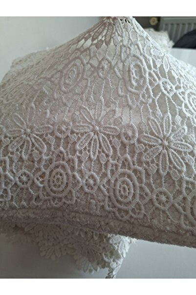 oiphome Κεντημένο με δαντέλα μαξιλάρι πλάτης Πλεξούδα 43 x 43