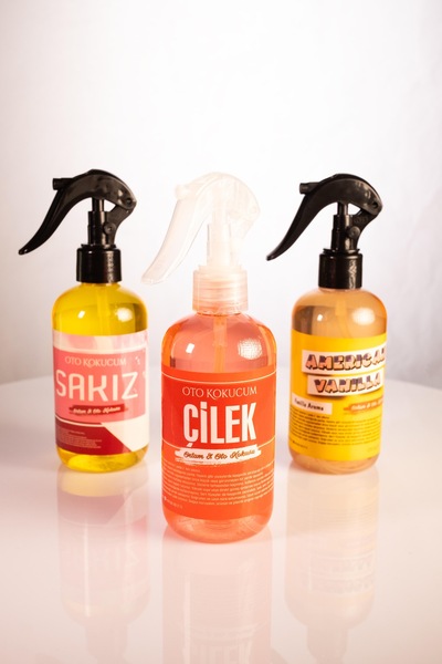 oto kokucum Vanilya çilek sakız oda ve oto kokusu 3x250 ml