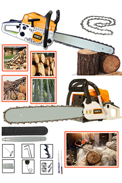 Eisenn German PROSAW MS 8800 Benzinli Ağaç Motoru Odun Kesim Hızar Bıçkı Buda...