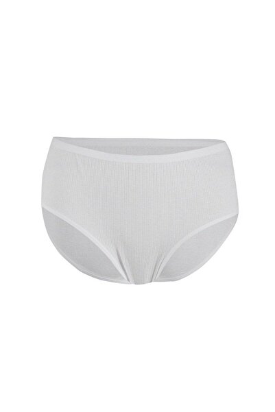 Yıldız İç Giyim Yıldız 3585 Жіночі великі розміри 100% бавовна Білі смужки Висока талія Трусики-бато