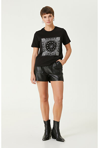 Network Siyah Desenli T-shirt