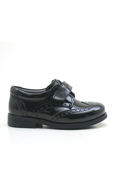 Rakerplus Titan Black Patent Leather Velcro Baby Boy Shoes
