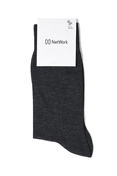 Network Antrasit Erkek Bambu Çorap