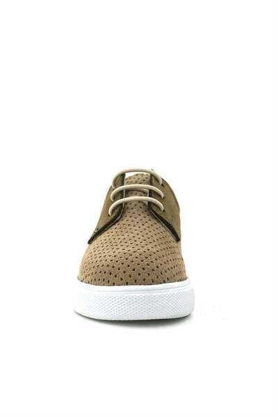 Rakerplus Чоловічі повсякденні черевики з натуральної шкіри кольору хакі з еластичною підошвою