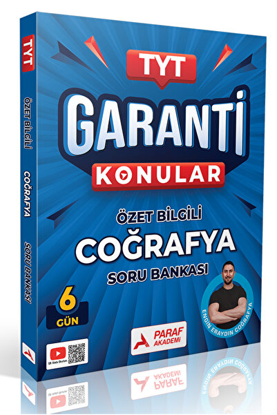 paraf yayınları TYT COĞRAFYA GARANTİ KONULAR ÖZET BİLGİLİ SORU BANKASI-ENGİN ERAYDIN