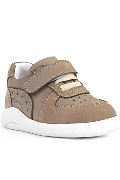 Rakerplus Genuine Leather Anatomical Sand Color Baby Sports Shoes