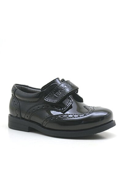 Rakerplus Titan Black Patent Leather Velcro Baby Boy Shoes