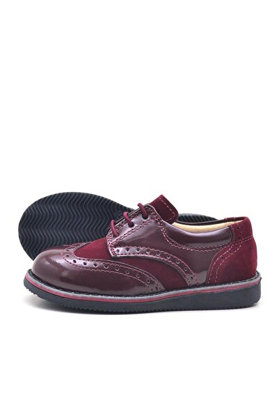 Rakerplus Hidra Claret Red Patent Leather Laced Classic Baby Boy Shoes