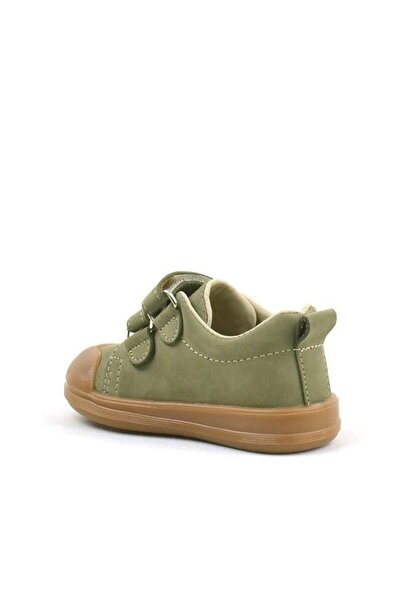 Rakerplus Sonic Genuine Leather Khaki Velcro Anatomical Baby Sports Shoes Sneaker