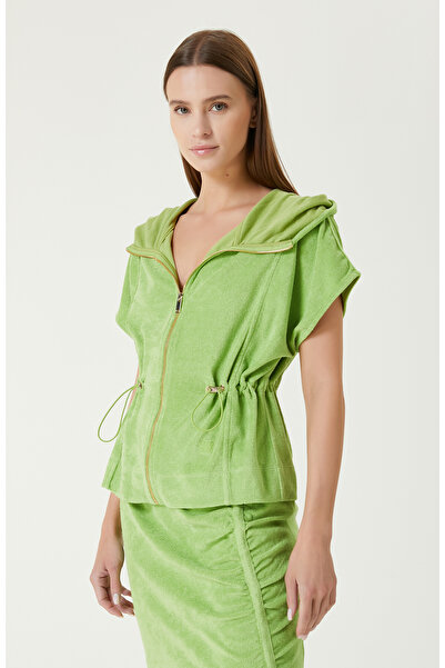 Network Yeşil Penye Havlu Sweatshirt