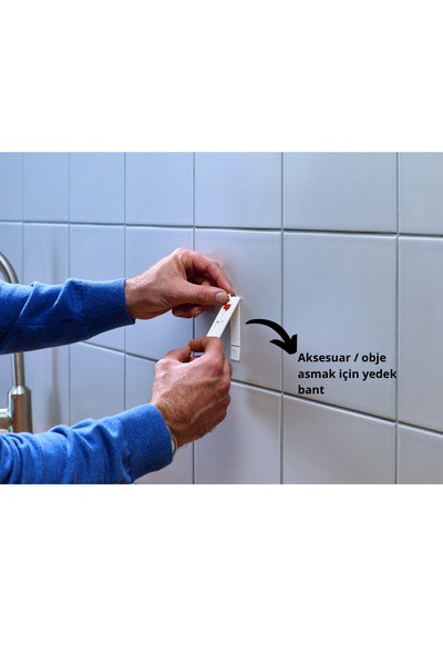 Tesa Yapışkan Şerit Yedek Bantlar, Iz Bırakmadan Sökülebilir, Fayans Ve Metal Yüzeyler Için, 3kg X 6 Adet